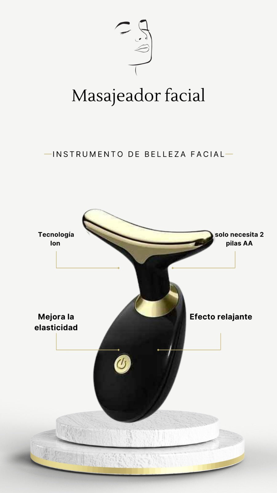 Masajeador Facial Cuello Antiarrugas